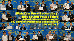 Wah Yan Post-Secondary Education Trust Fund 2014-2015