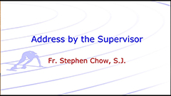 Fr. Chow Address - School Opening Ceremony 2015