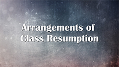 Arrangements of Class Resumption 2020